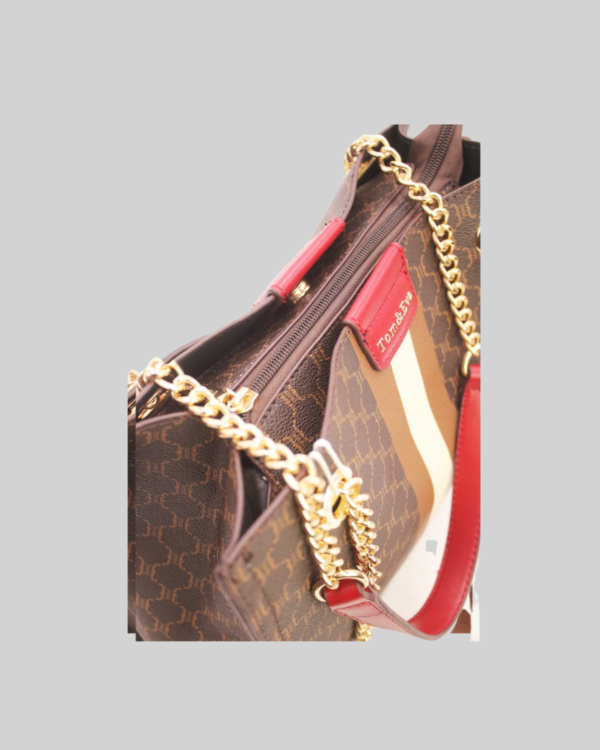 Sac Cabas Monogramme Double Porté 22B-5580-Bordeaux