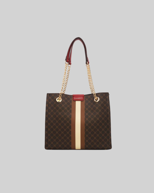 Sac Cabas Monogramme Double Porté 22B-5580-Bordeaux