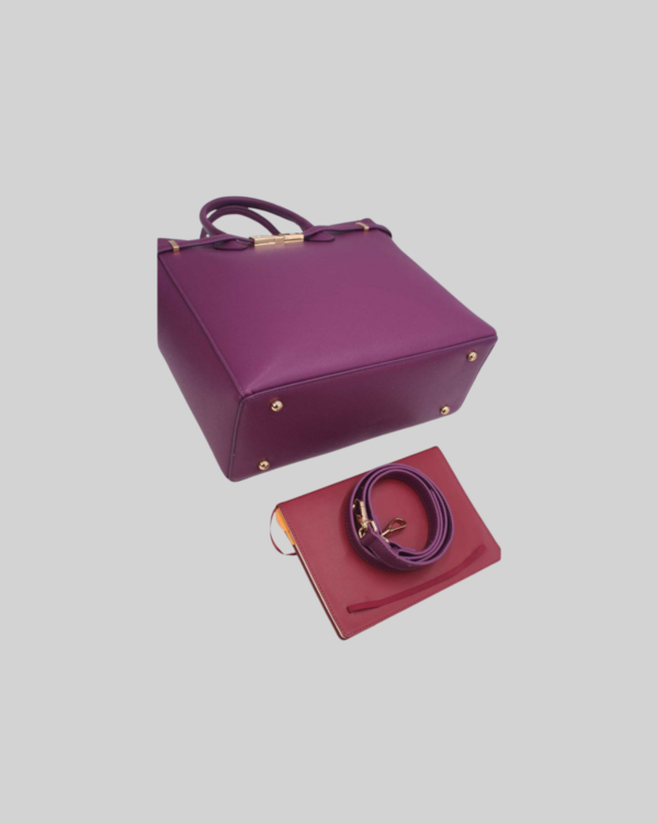 Sac Ordinateur Femme Orné Ceinture 6980 -Violet