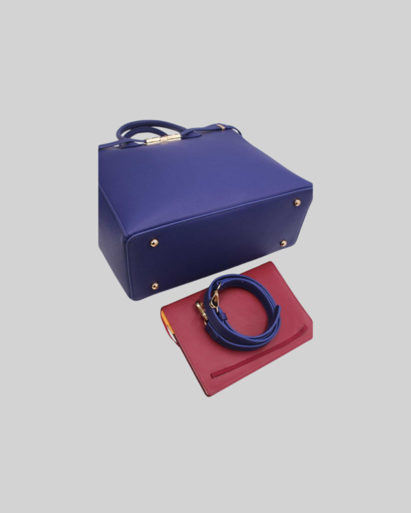 Sac Ordinateur Femme Orné Ceinture 6980 -Bleu
