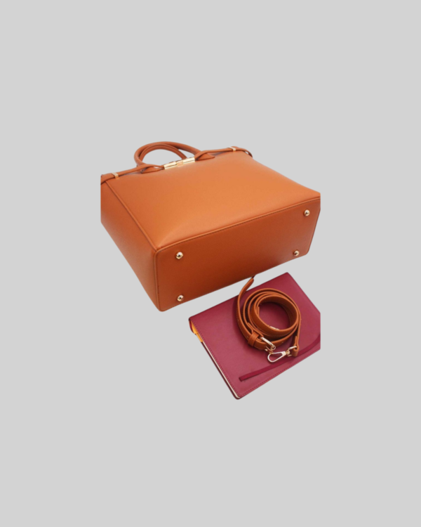 Sac Ordinateur Femme Orné Ceinture 6980 -Marron