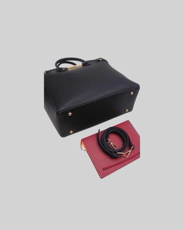 Sac Ordinateur Femme Orné Ceinture 6980 -Noir