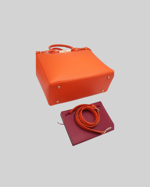 Sac Ordinateur Femme Orné Ceinture 6980 -Orange