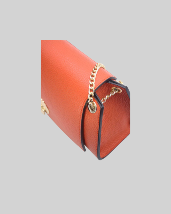 Sac Baguette Vachette Grainée 24C-1488-Orange