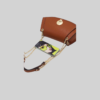 Sac Baguette Vachette Grainée 24C-1488-Camel
