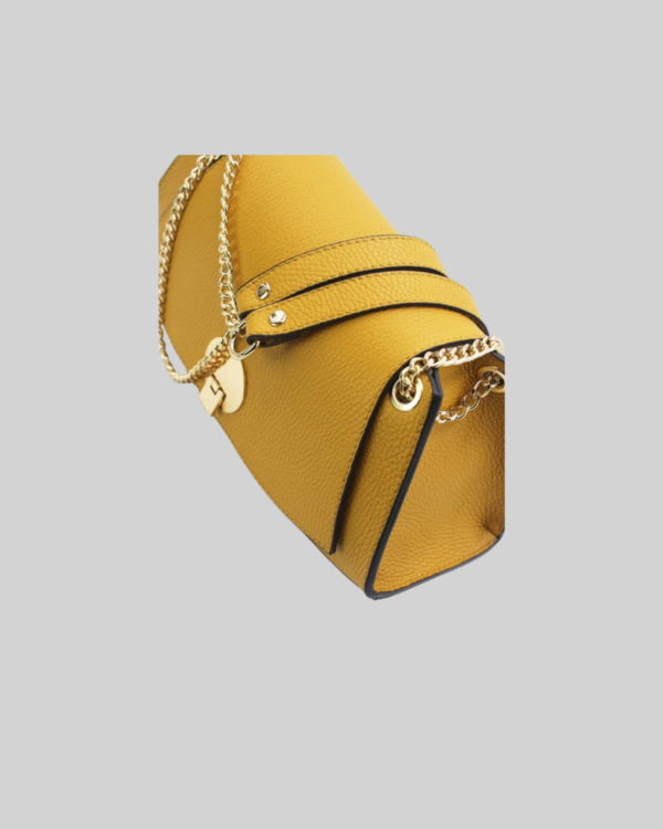 Sac Baguette Vachette Grainée 24C-1488-Jaune